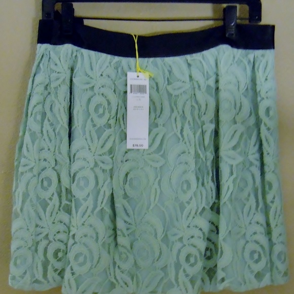BCBG Light Green Lace Skirt NWT - Picture 2 of 3